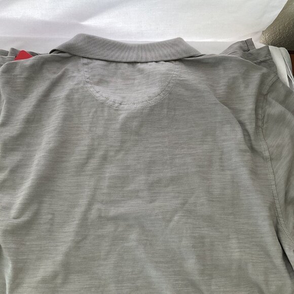 Margaritaville Shirt Sz Medium Gray Polo Short Sleeve Casual Mens Island Cotton - Picture 7 of 7